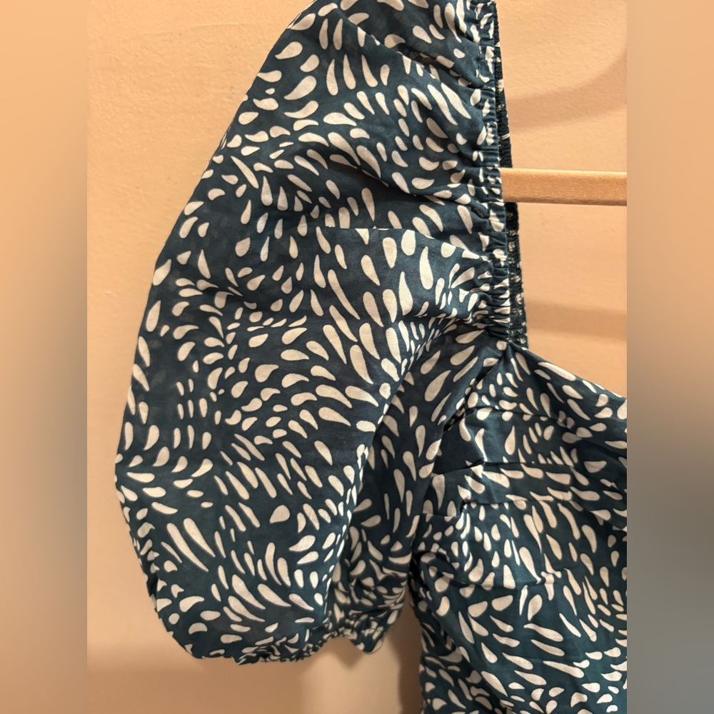 O.P.T. River Midi Dress Green Abstract Paisley Women’s Large - Picture 7 of 11